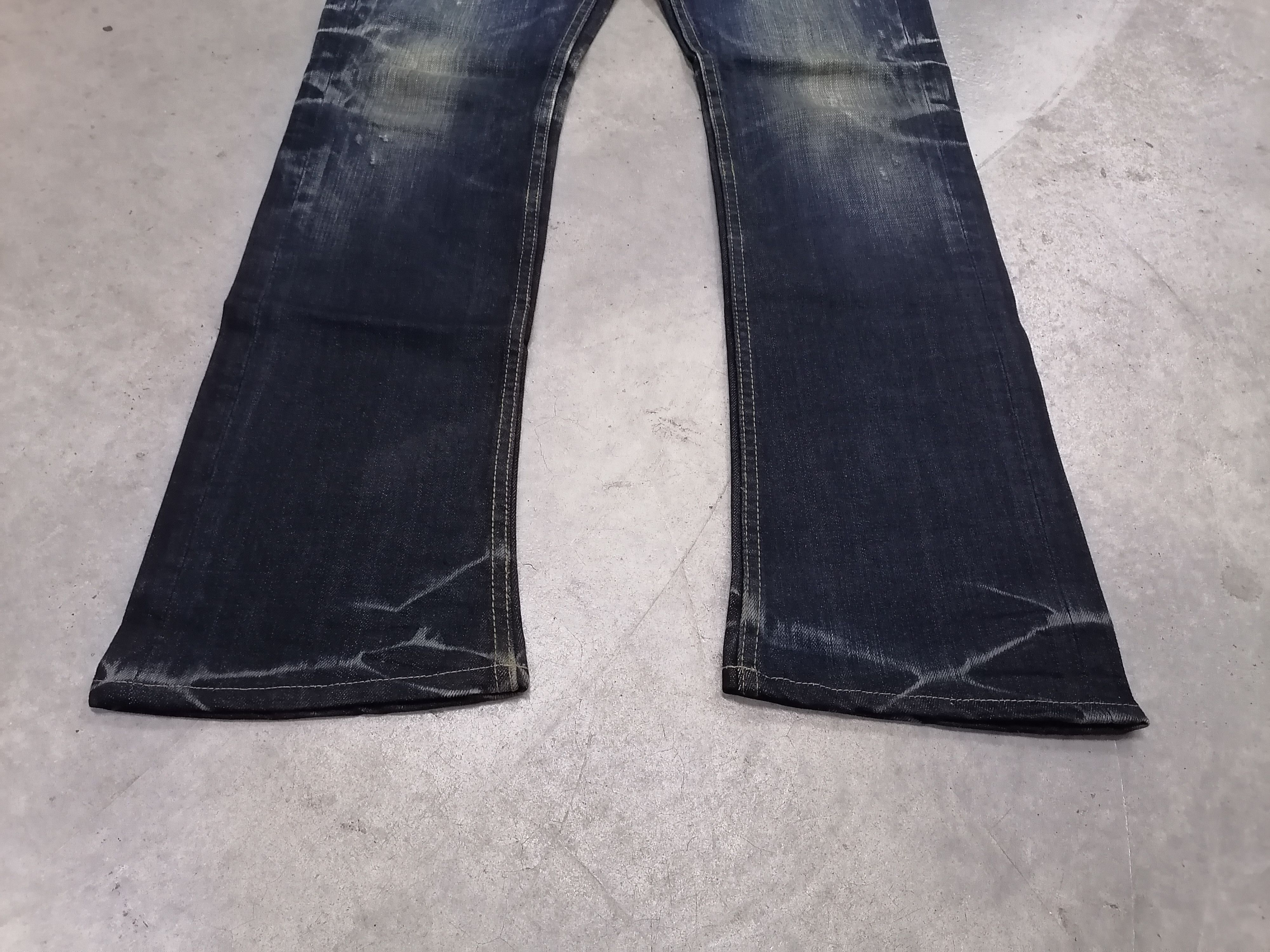 Japanese Brand Flare Jeans Jackrose Claw Mark Erd Denim Pants Size US 33 - 3 Thumbnail