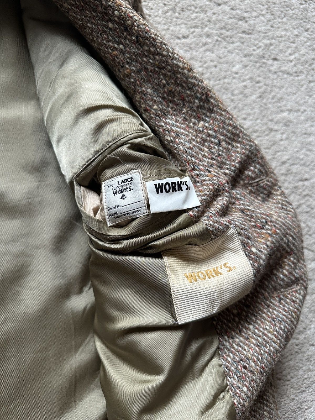 Yohji Yamamoto 1990s Work’s Tweed Leather Jacket Size US L / EU 52-54 / 3 - 17 Thumbnail