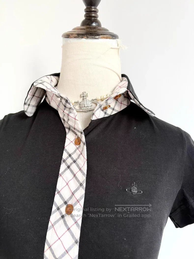 Vivienne Westwood Vivienne Westwood Black Plaid Saturn Short Sleeve Size M / US 6-8 / IT 42-44 - 3 Thumbnail