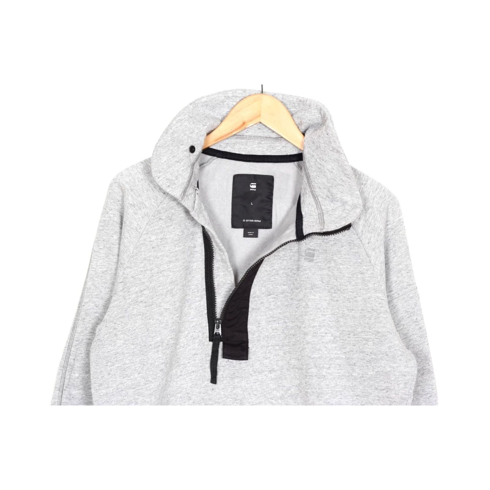 G-Star G-Star EMPRAL Zip Neck Pullover Sweatshirt Men L Grey VR3422 Size US L / EU 52-54 / 3 - 2 Thumbnail
