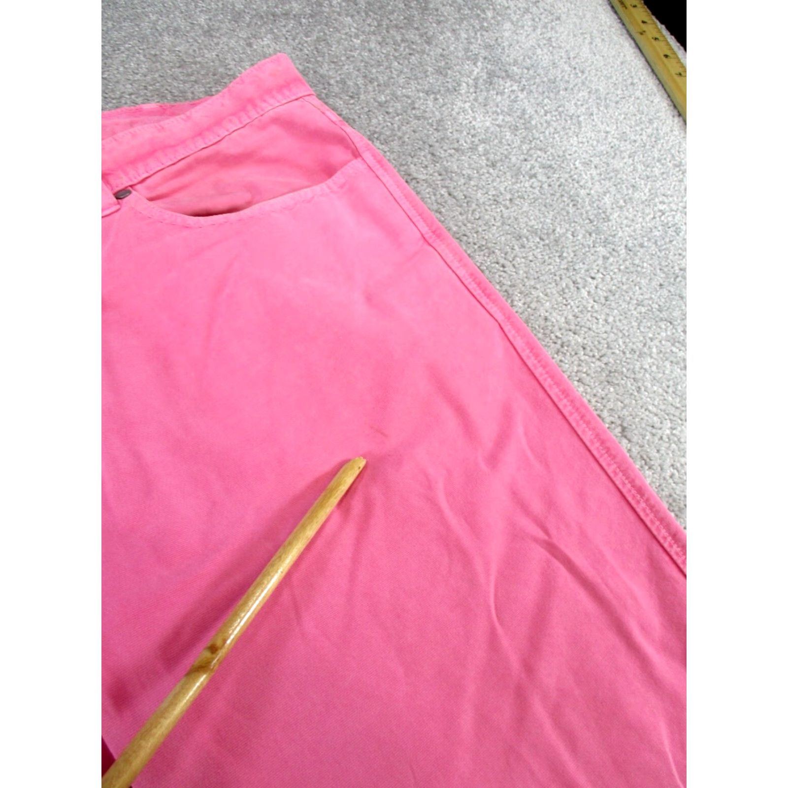 Vintage Oliver Ridley Chino Pants Womens Regular 40 Pink Solid Size 27" / US 4 / IT 40 - 3 Thumbnail