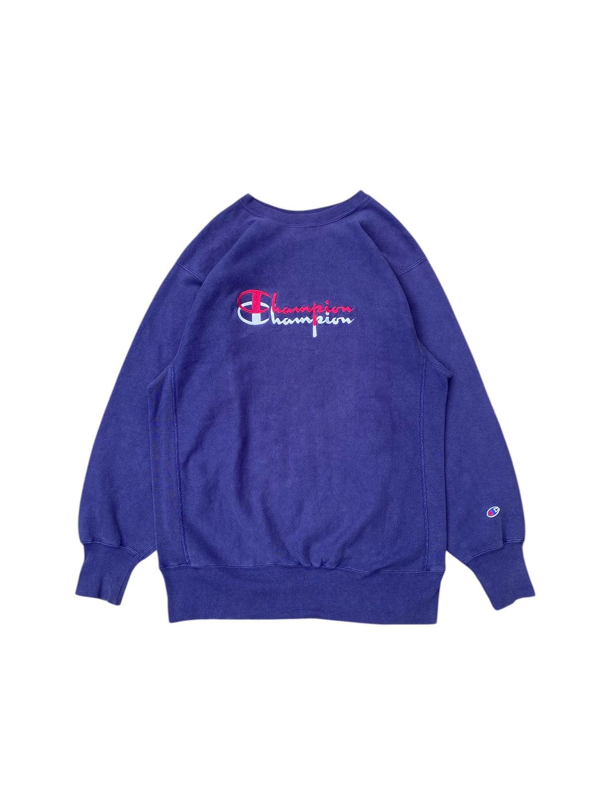 Champion 90s Vintage Champion Reverse Weave Double Script Sweatshirt Size US XXL / EU 58 / 5 - 1 Thumbnail