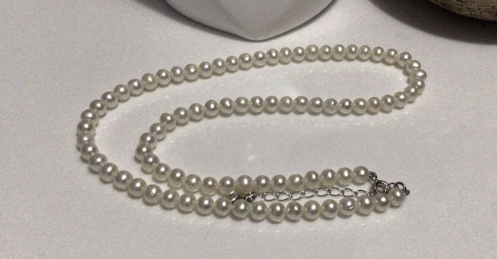 Starter Vintage Stauer 925 Sterling Silver 6mm White Cultured Real P Size ONE SIZE - 8 Thumbnail