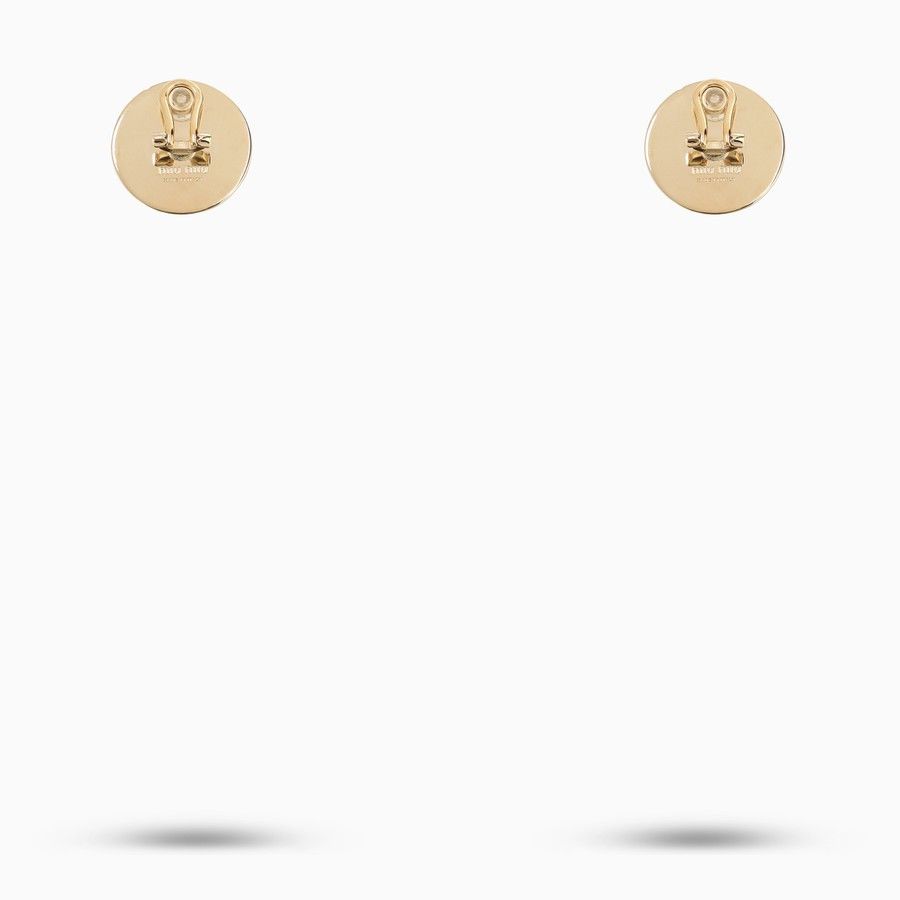 Miu Miu o1d2blof0924 Size: OS / Zirconia Earrings With Cubic in Meta Size ONE SIZE - 4 Thumbnail