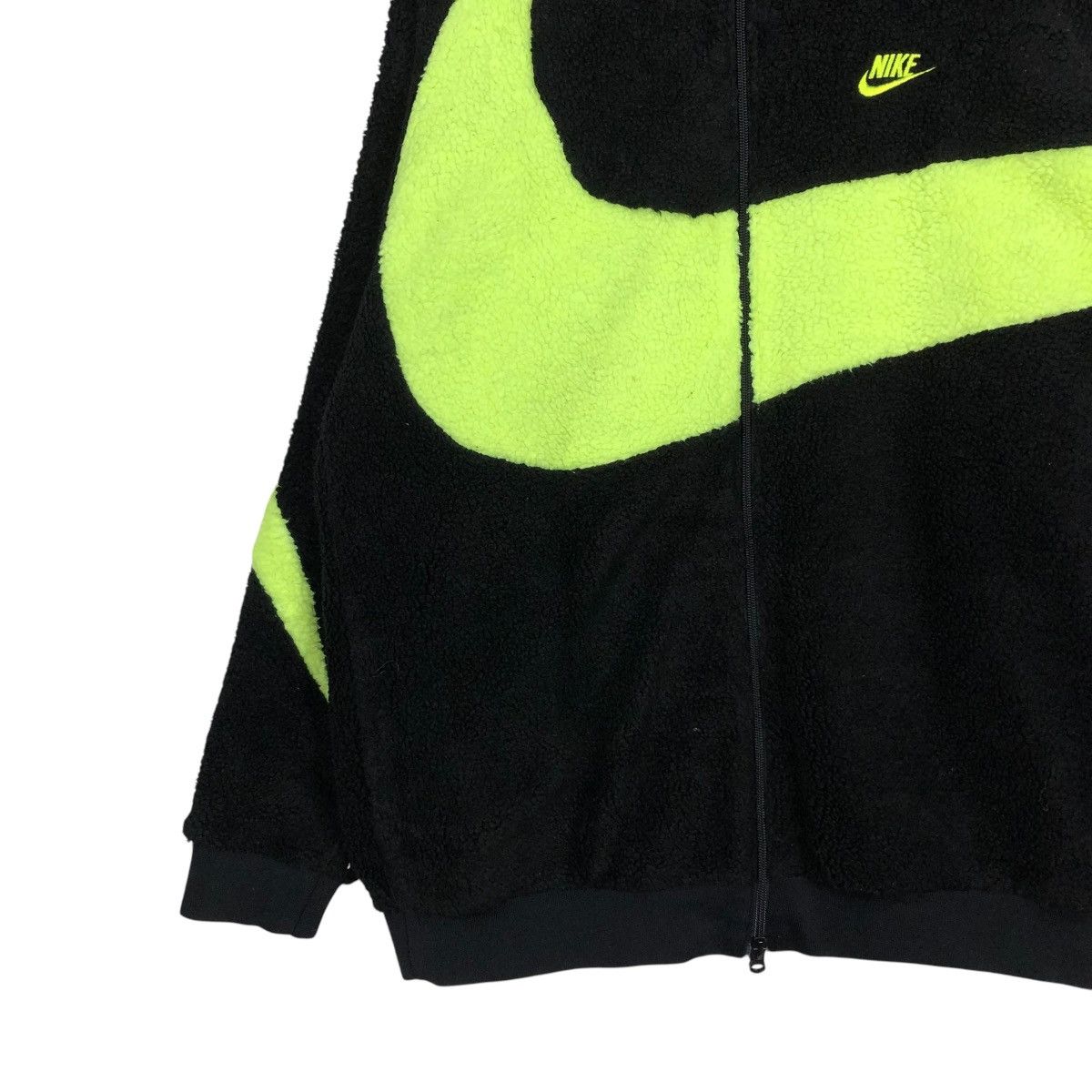 Nike 🔥VINTAGE FLEECE BOMBER JACKET NIKE BIG SWOOSH LOGO Size US XXL / EU 58 / 5 - 6 Thumbnail