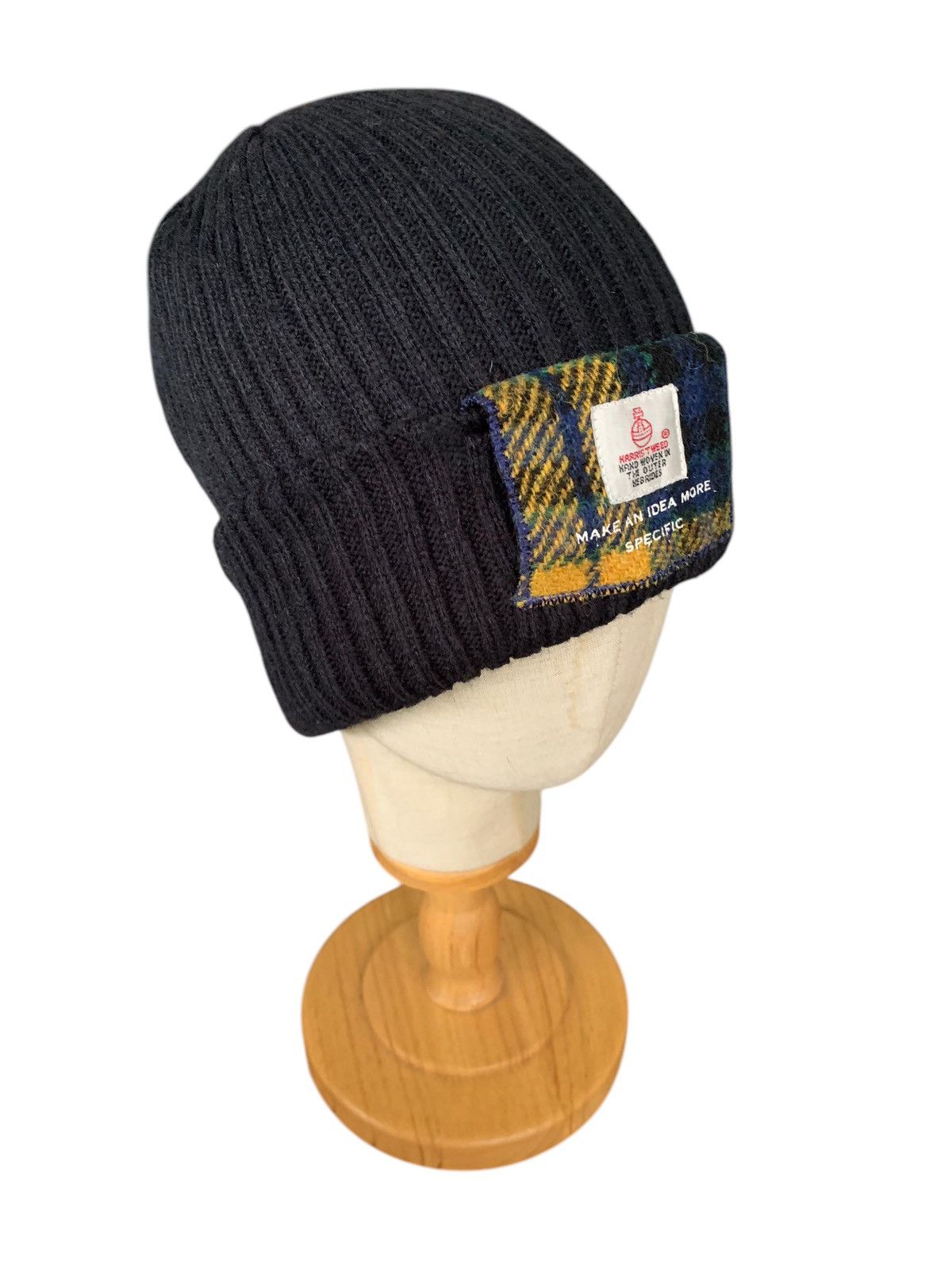 Japanese Brand × Kapital × Vintage HARRIS TWEED KNITTED WINTER SESIONS BEANIE HATS Size ONE SIZE - 3 Thumbnail