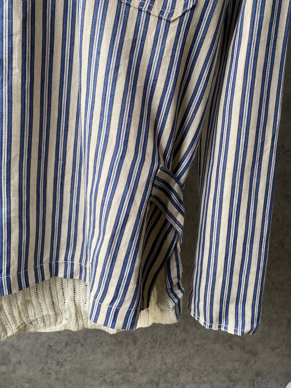 Just Cavalli Roberto Cavalli Hybrid Design Pinstriped Shirt Size US L / EU 52-54 / 3 - 7 Thumbnail
