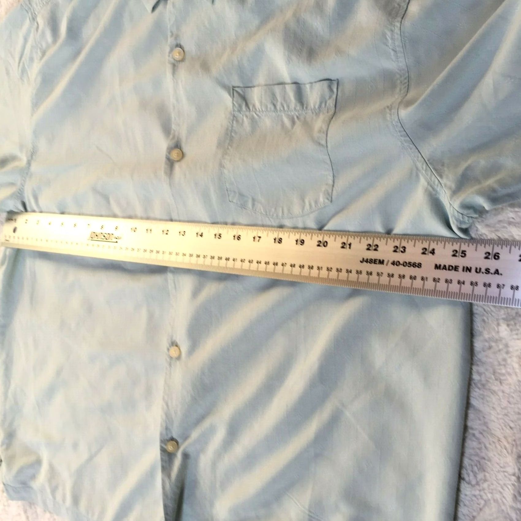 Tommy Bahama Tommy Bahama Mens Original Fit Button Short Sleeve Silk Camp Shirt Light Blue XL Size US XL / EU 56 / 4 - 6 Thumbnail