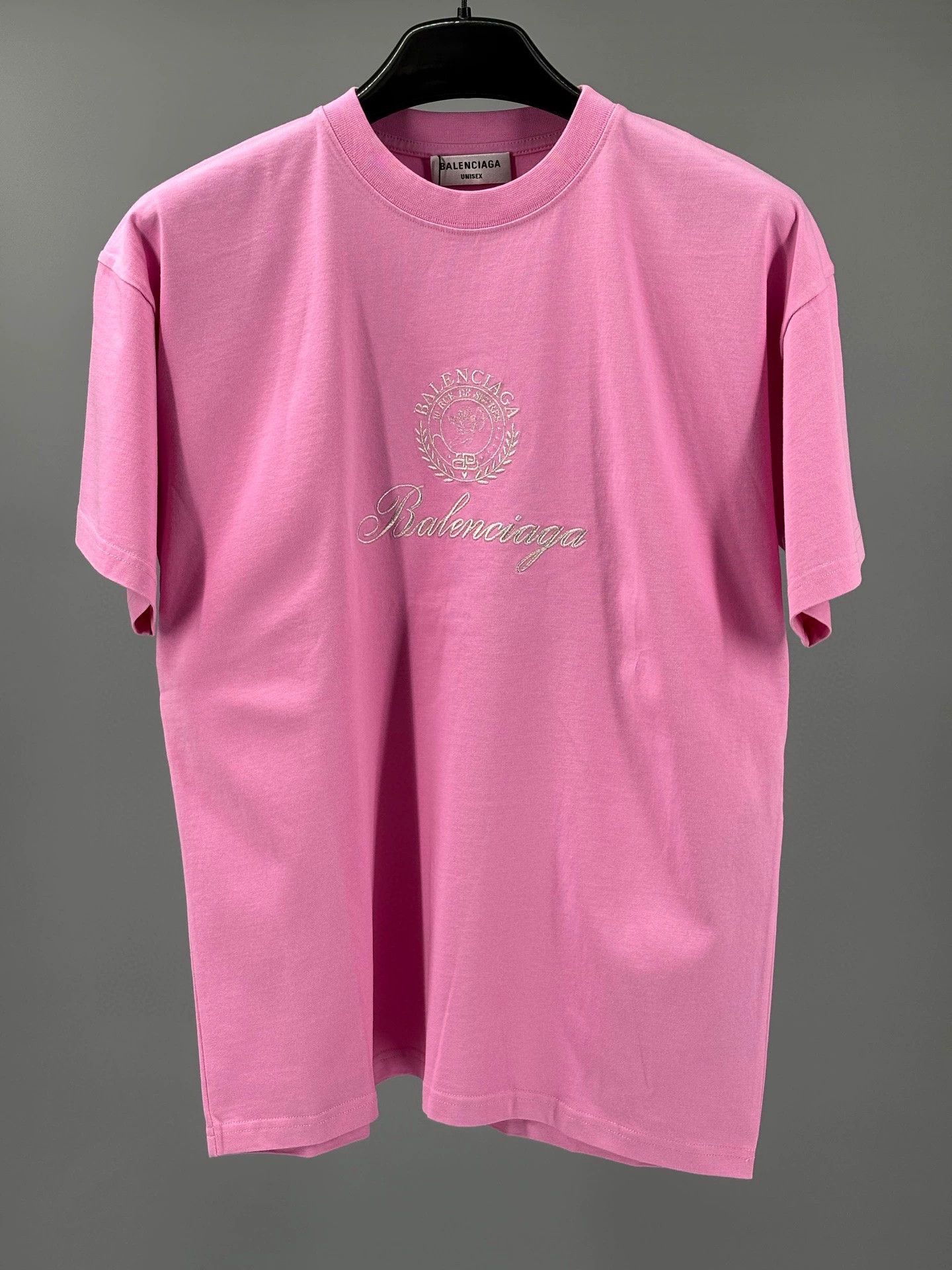 Balenciaga balenciaga pink t-shirt with logo embroidery Size US XS / EU 42 / 0 - 1 Thumbnail