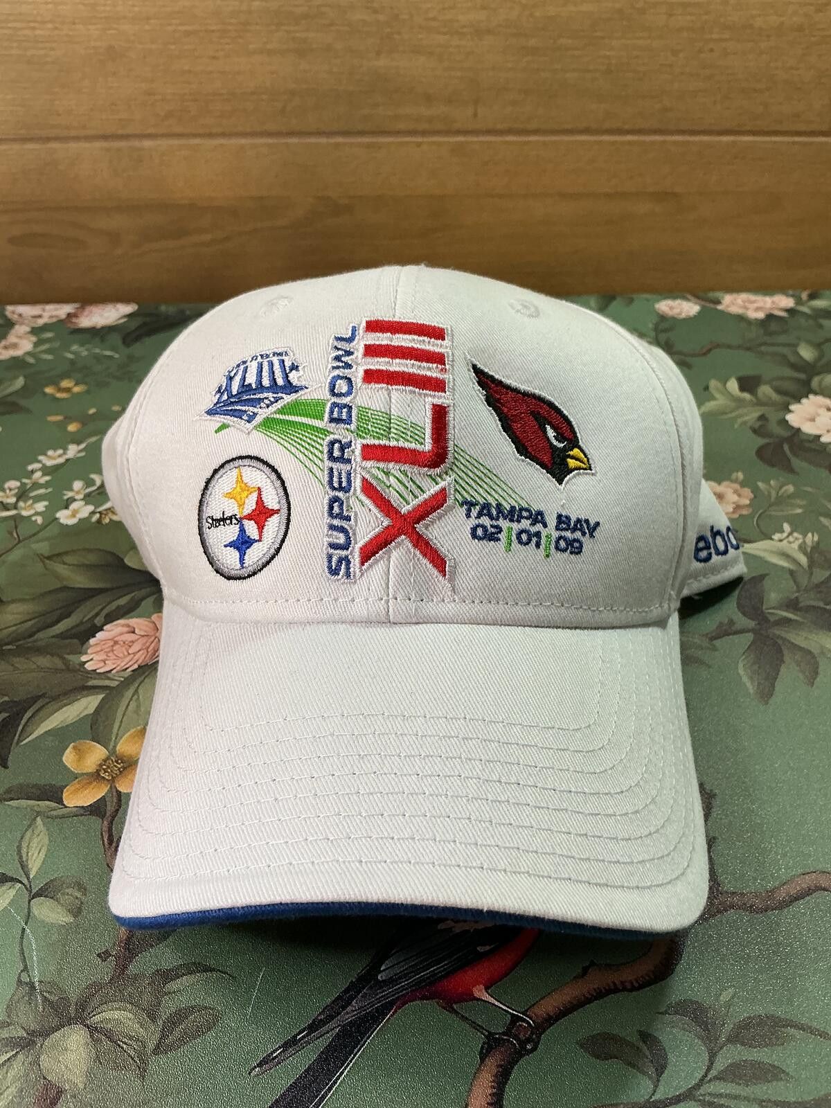 Reebok Reebok Hat White NFL Cardinals Steelers Tampa 2009 Strapback Size ONE SIZE - 1 Thumbnail