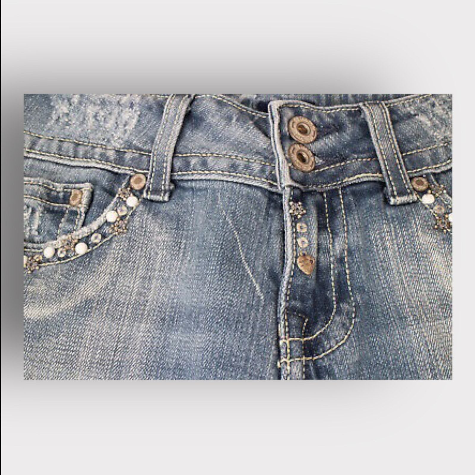 Nordstrom Miss Me Cropped Jeans Flap Pocket Medium Wash | Size 27 Size 27" / US 4 / IT 40 - 6 Thumbnail