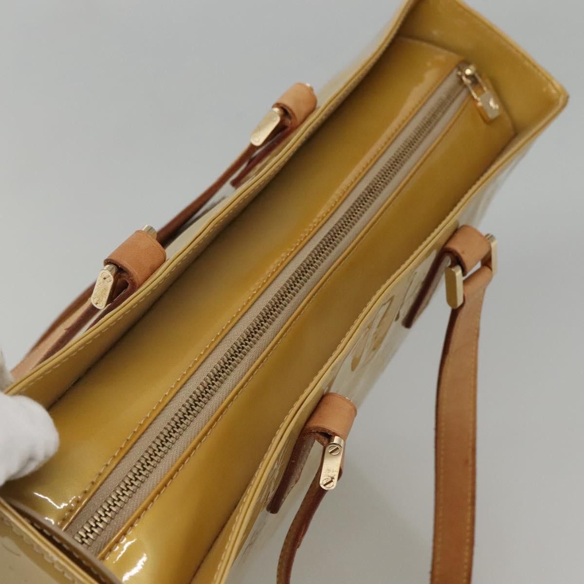 Louis Vuitton LOUIS VUITTON Monogram Vernis Columbus Tote Bag Beige M91023 Size ONE SIZE - 6 Thumbnail