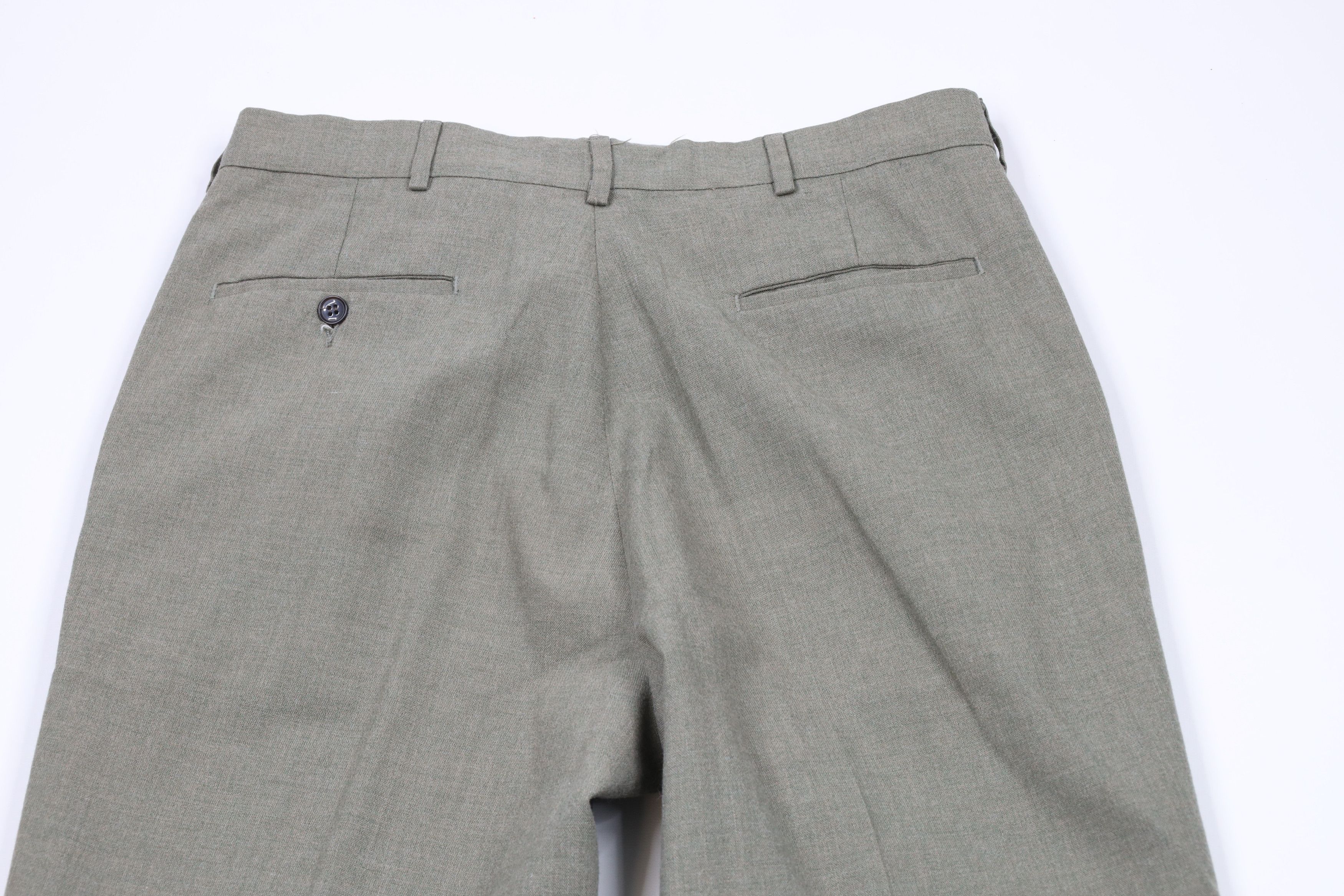 Vintage Vintage 90s Streetwear Flared Wide Leg Chino Pants Green Size US 34 / EU 50 - 10 Thumbnail