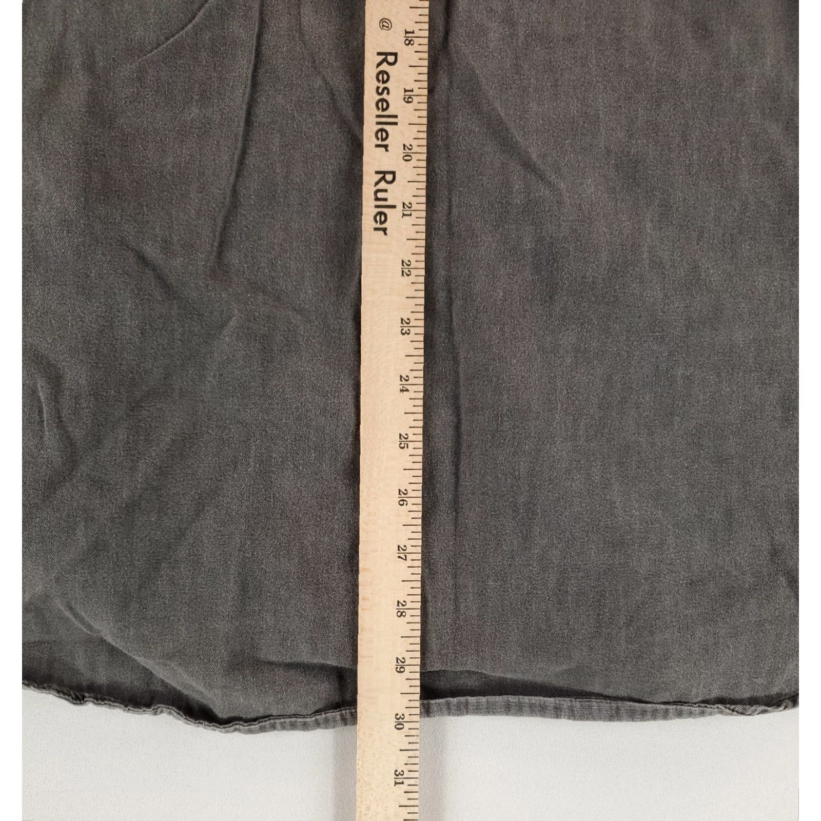 Vintage VINTAGE Johnny Cotton Chambray Button Up Shirt Banded Collar Gray Made USA Mens XL Shirt Size US XL / EU 56 / 4 - 7 Thumbnail