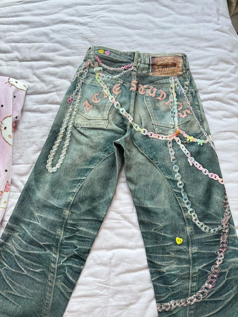 Acne Studios Acne Studios Blue distressed washed candy chain jeans Size US 28 / EU 44 - 2 Thumbnail