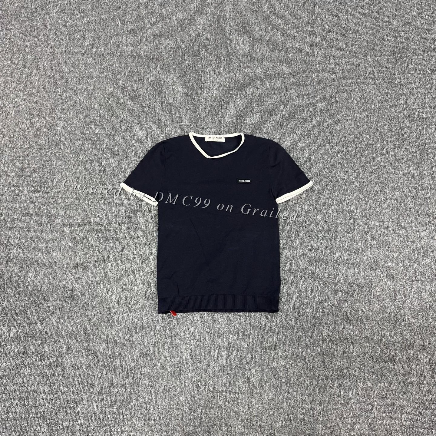 Miu Miu Miumiu 25 Knit Short-Sleeve Top Size S / US 4 / IT 40 - 1 Thumbnail