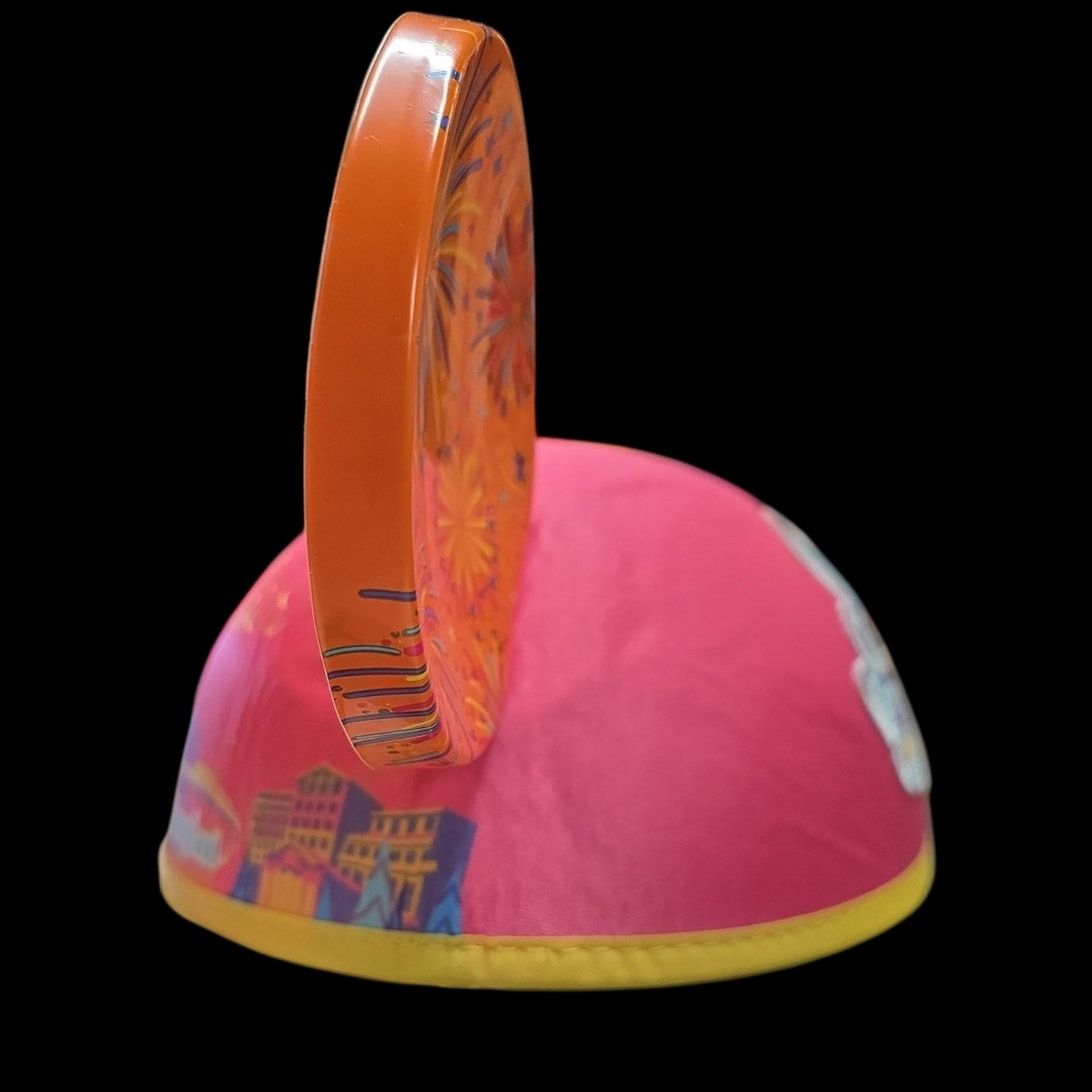 Disney Disneyland 70th Anniversary Cast Member Ears, Pink & Orange Size ONE SIZE - 2 Thumbnail