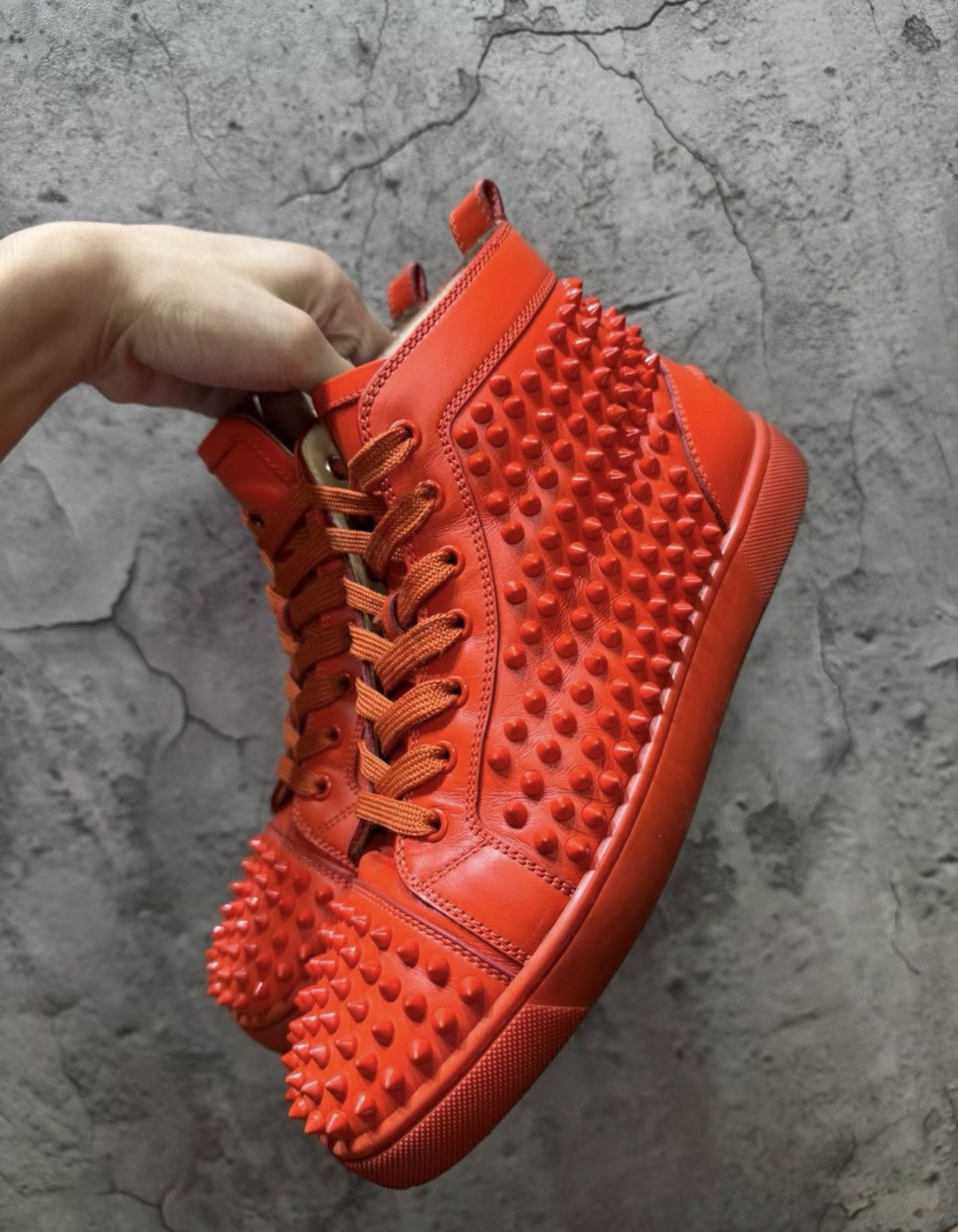 Christian Louboutin Authentic Christian Louboutin Studded High Top Sneakers K37 Size US 7.5 / EU 40-41 - 7 Thumbnail