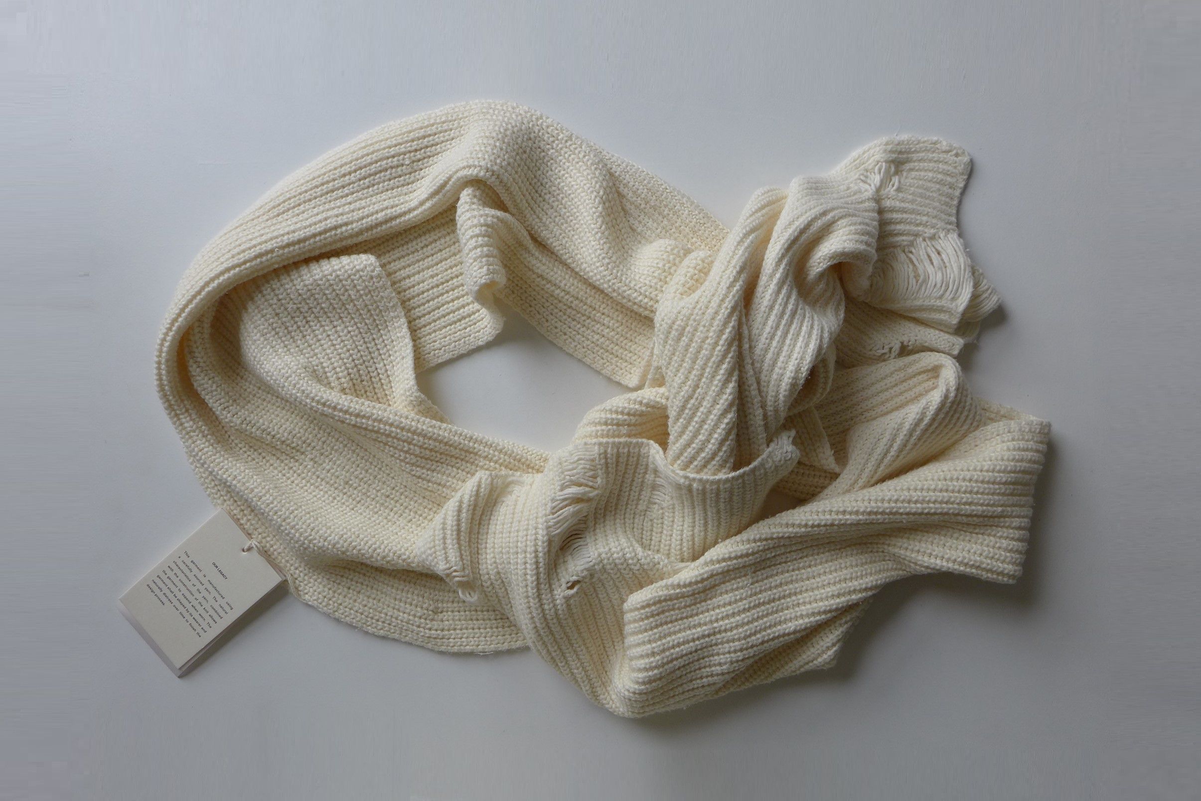 Our Legacy Our Legacy Grand Knitted Scarf - Natural Tousled Cotton Size ONE SIZE - 1 Thumbnail