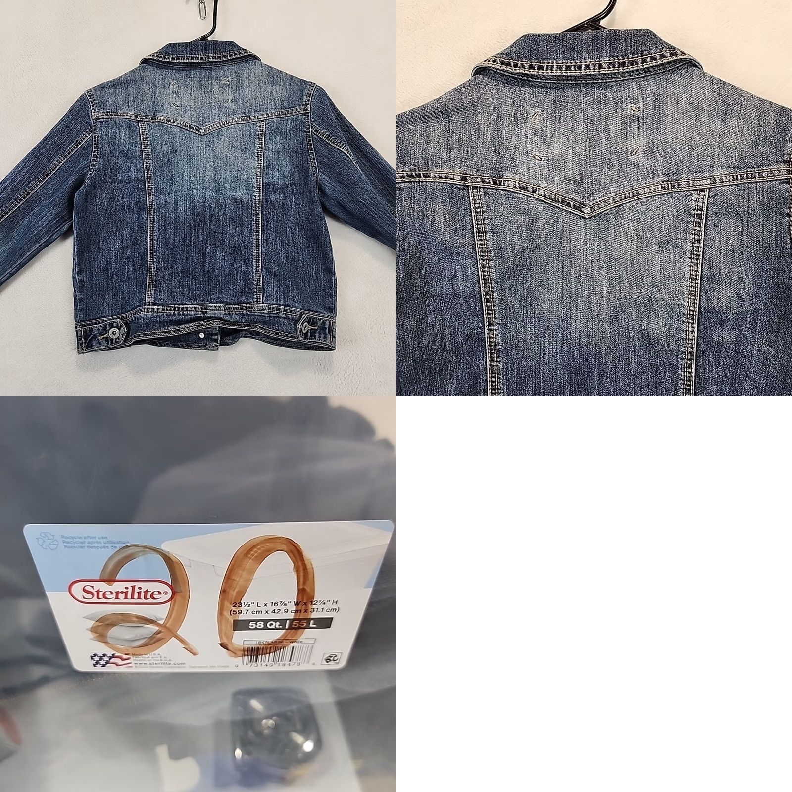 Vintage Maurices Womens Denim Jean Trucker Jacket Short Flap Pocket Blue S Biker Y2K Retro Lightweight Stretch Regular Jacket Womens Size 28" / US 6 / IT 42 - 9 Thumbnail