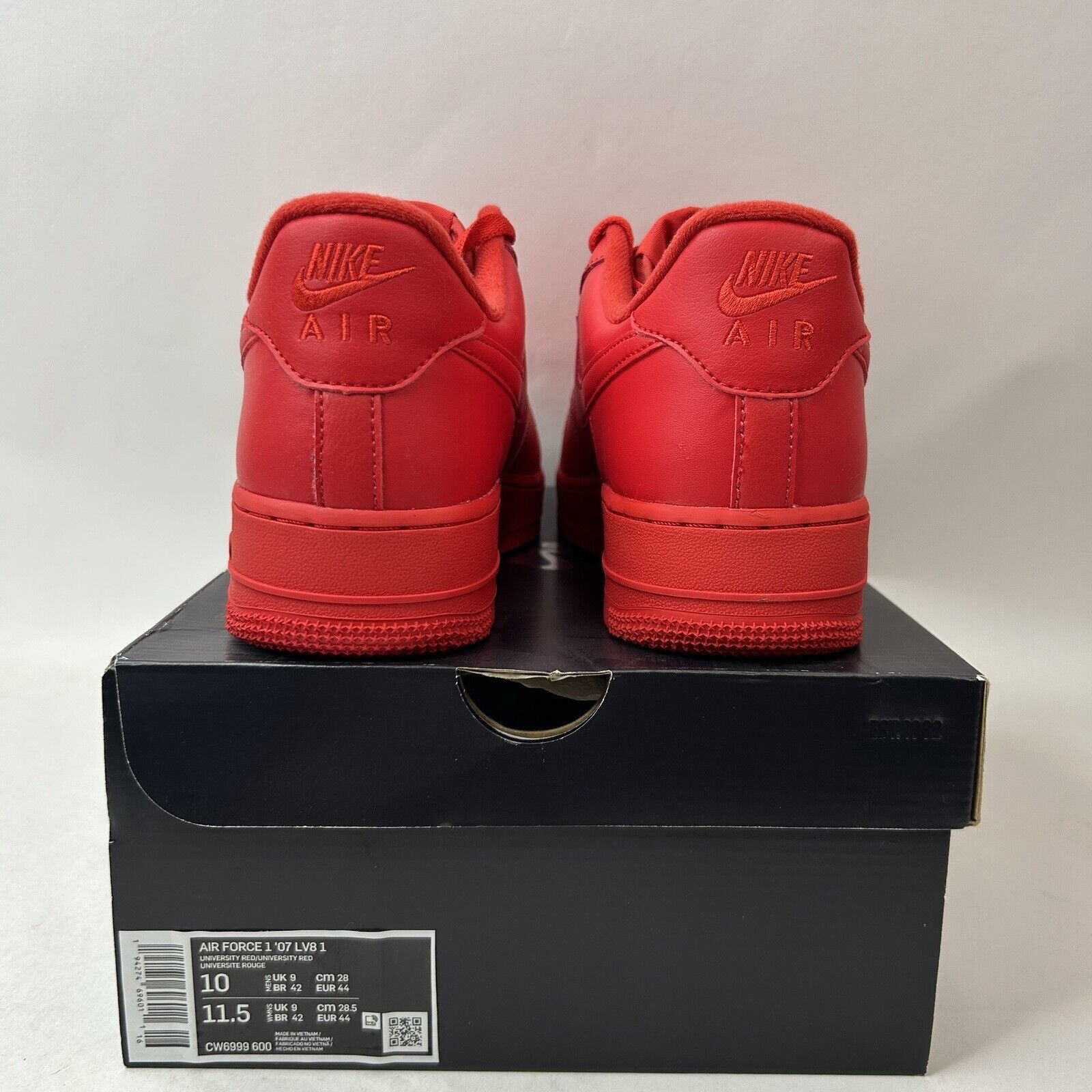Nike Nike Air Force 1 '07 LV8 “Triple Red” 2024 Size US 10 / EU 43 - 4 Thumbnail
