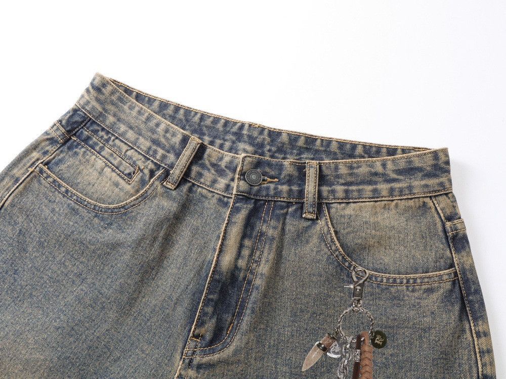 Vintage American retro men's street punk distressed washed jeans Size US 32 / EU 48 - 3 Thumbnail