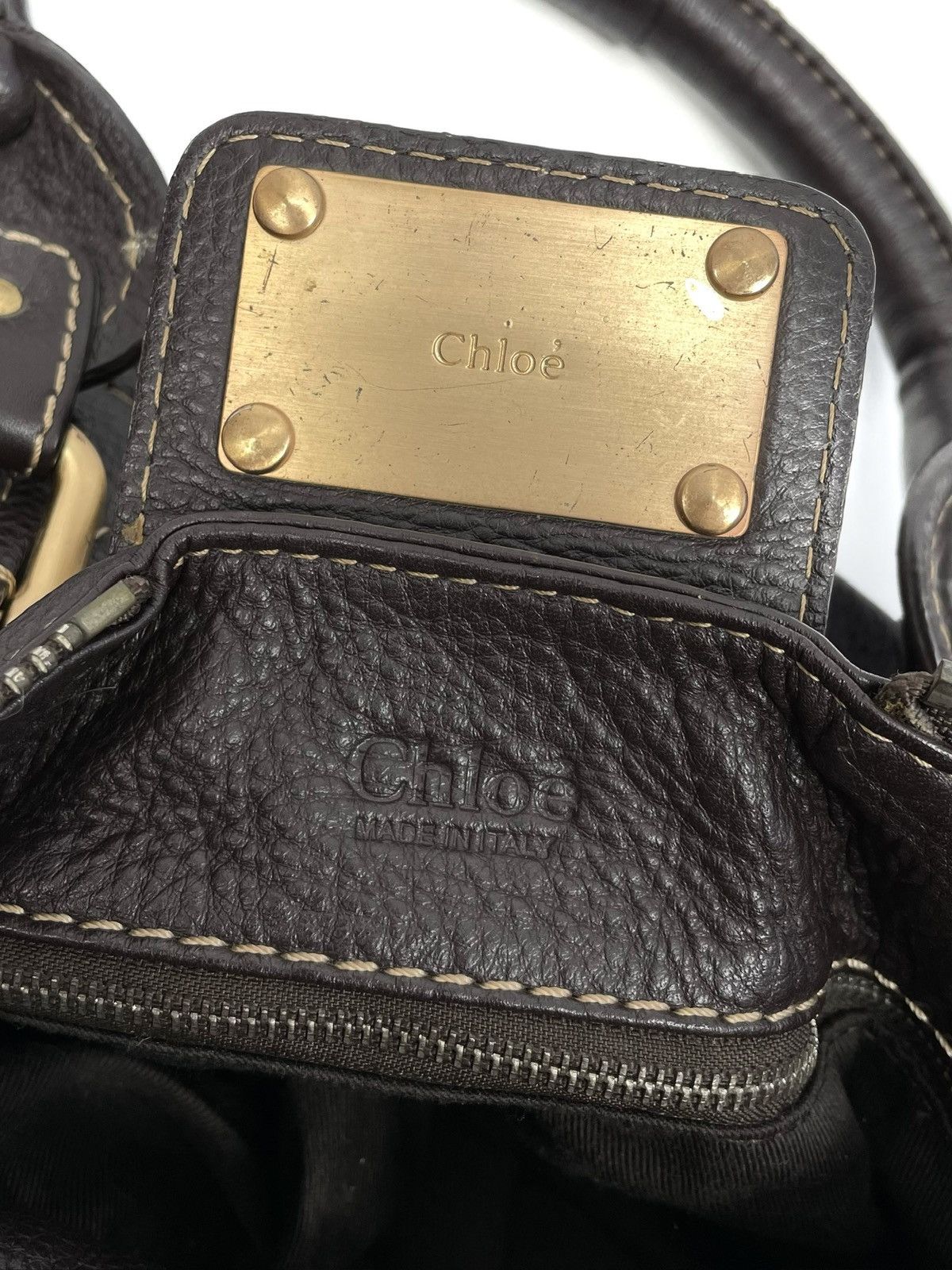 Chloe Chloé Paddington Medium Satchel Bag – Dark Brown Chocolate Size ONE SIZE - 15 Thumbnail