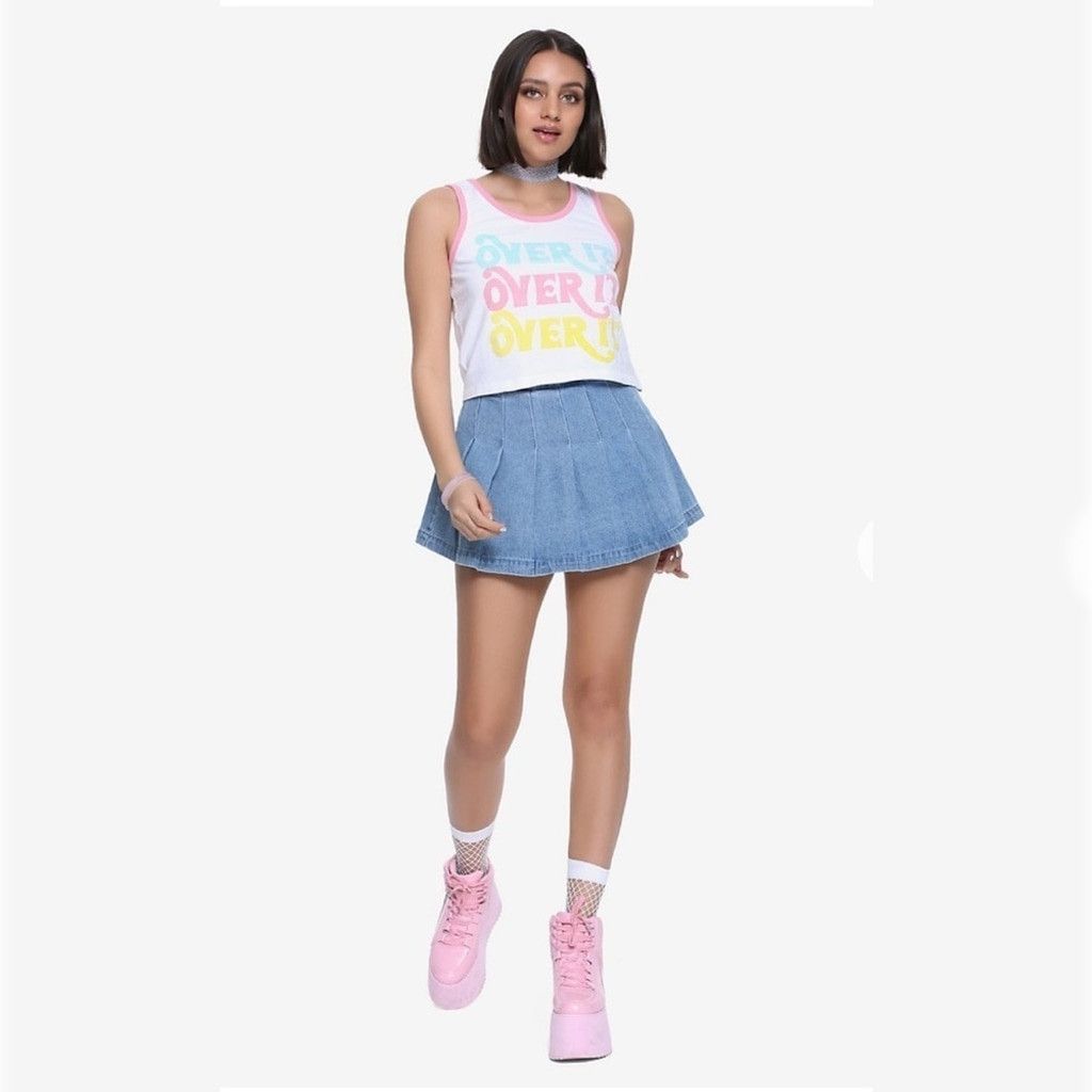 Hot Topic HOT Topic OVER IT pastel ringer tank top size small Size S / US 4 / IT 40 - 5 Thumbnail