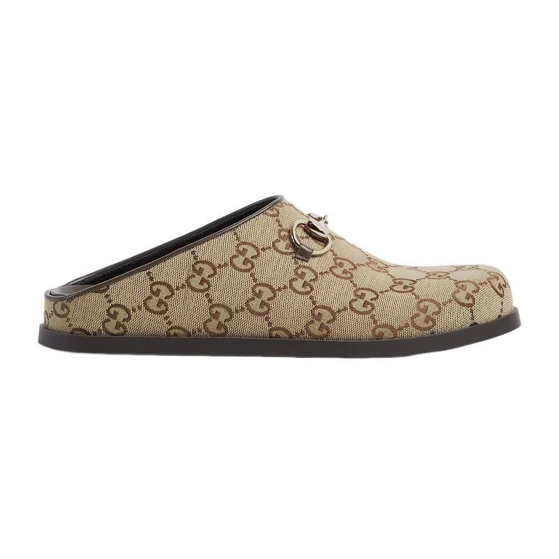 Gucci Horsebit $890 Women's Beige Gg Mules (, Women's (Size 7)