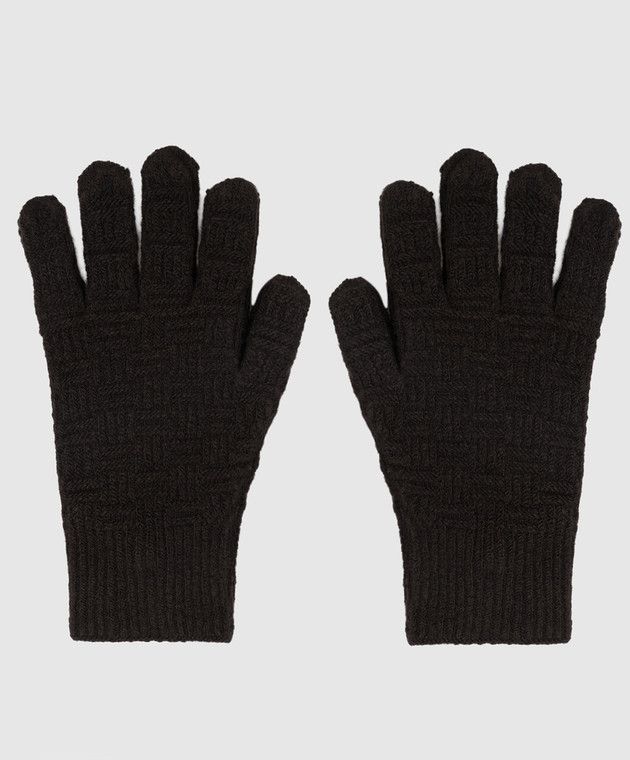 Bottega Veneta o1n1vont0325 Size: M / Gloves Wool Cashmere Brown Size ONE SIZE - 1 Thumbnail