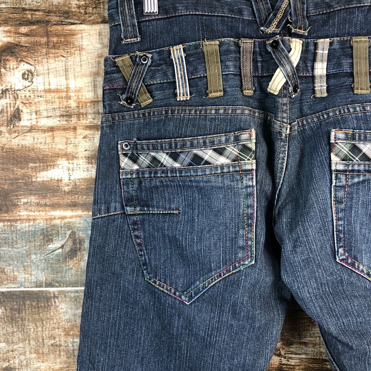 Japanese Brand DL Dominate double waist streetwear Blue Denim Pants #C623 Size US 30 / EU 46 - 15 Thumbnail