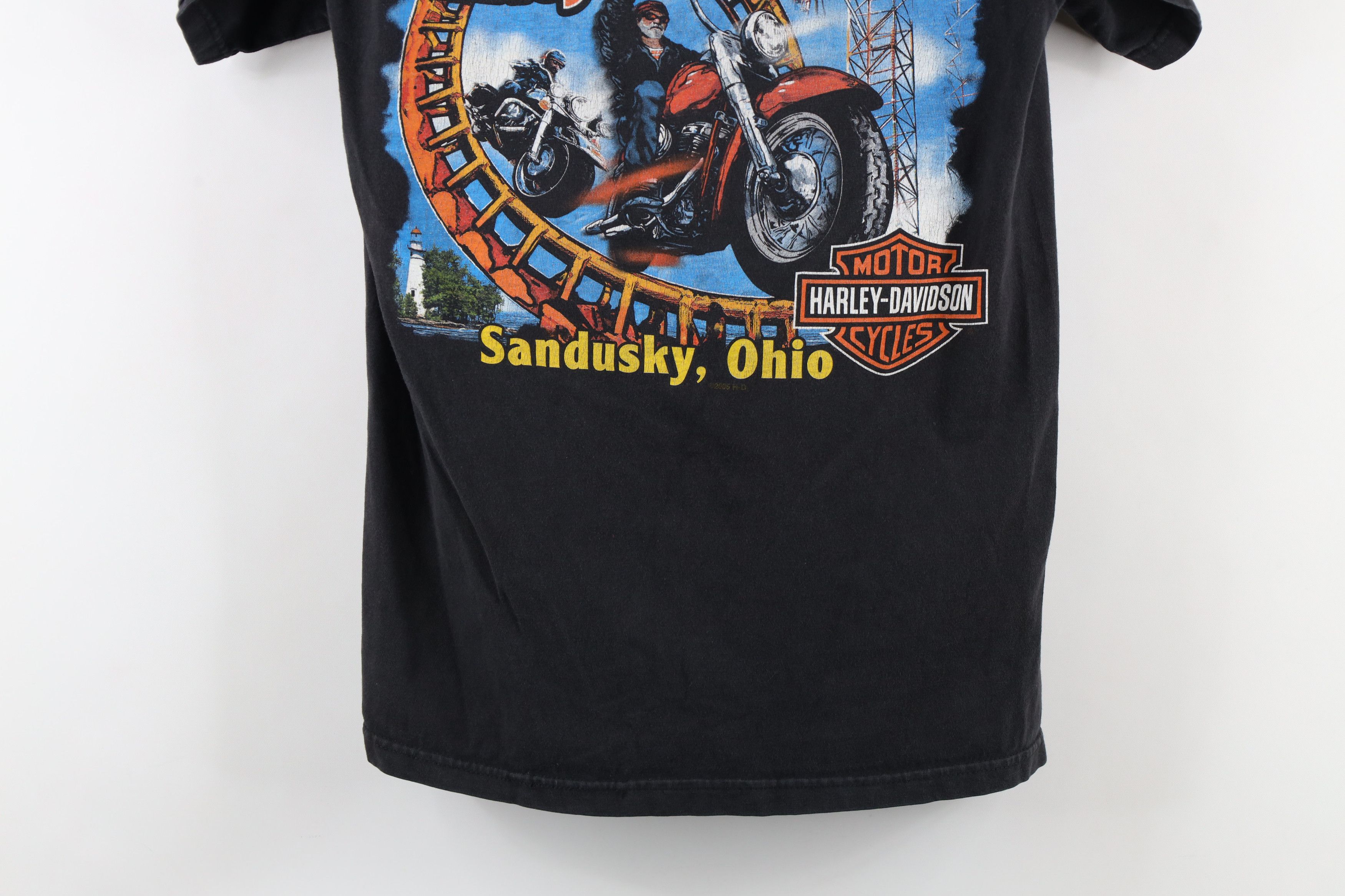 Harley Davidson × Vintage Vintage Y2K Harley Davidson Cedar Point T-Shirt Black USA Size US S / EU 44-46 / 1 - 11 Thumbnail