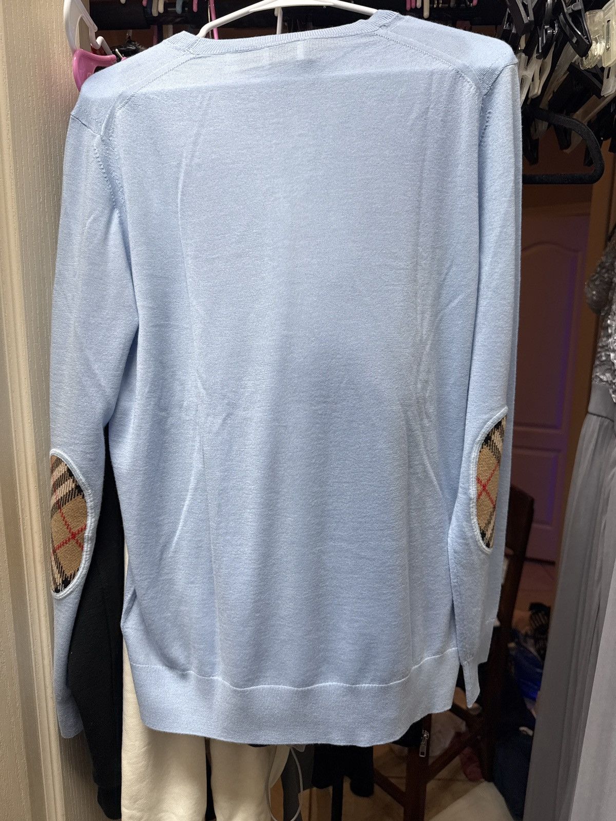 Burberry Burberry pale blue wool and cashmere xl sweater:Retail $830 Size US XL / EU 56 / 4 - 1 Thumbnail