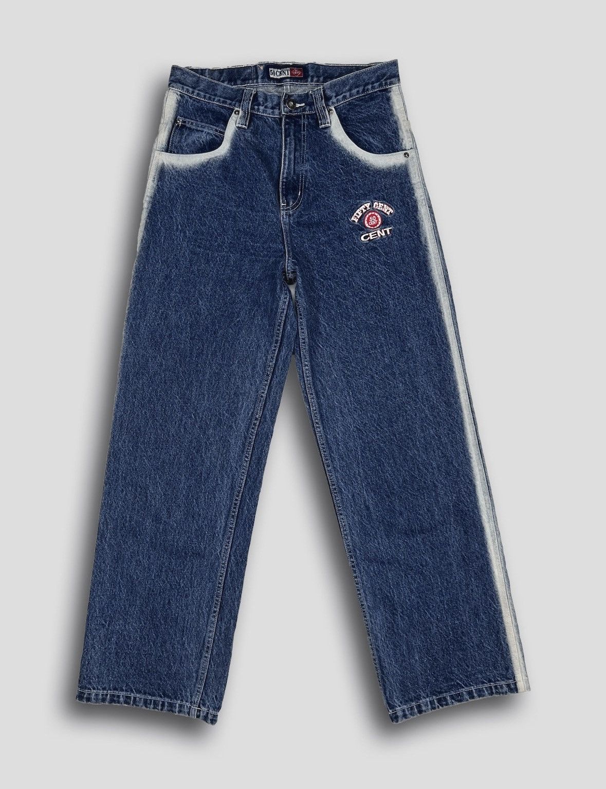 50 Cent × Rap Tees × Vintage 50 Cent authentic Vintage Baggy Denim Jeans Very Rare Item Size US 32 / EU 48 - 2 Thumbnail