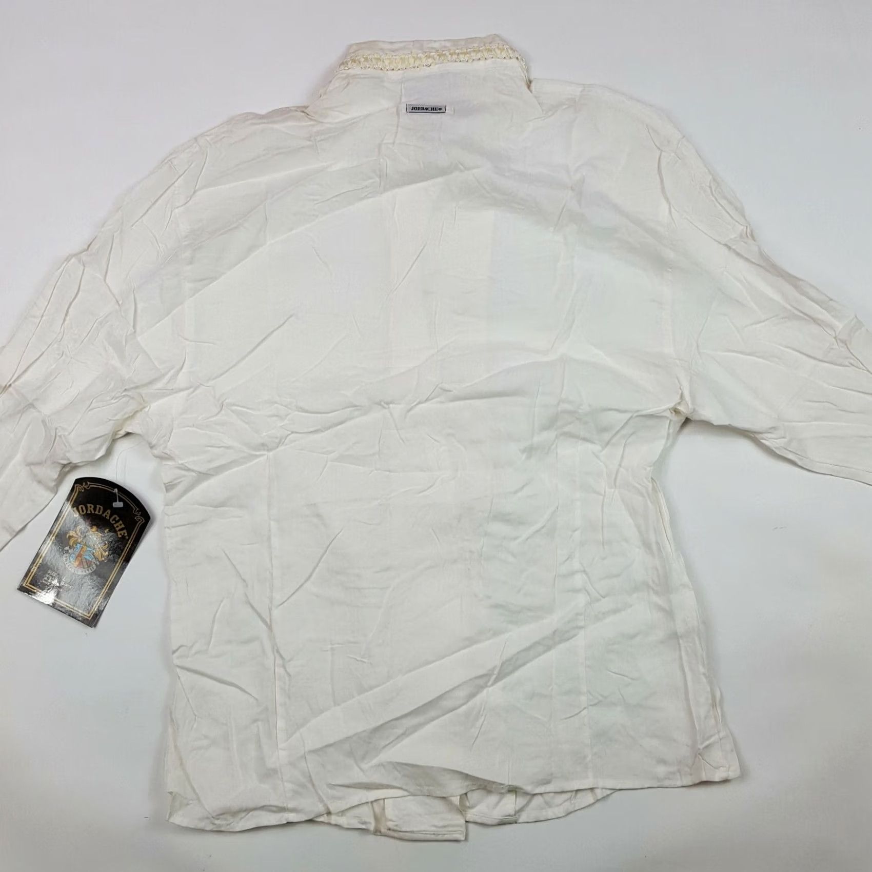 Jordache VINTAGE Jordache Preppy Shirt Womens L White Long Sleeve Button Up Collar Casual Fashion Size L / US 10 / IT 46 - 5 Thumbnail