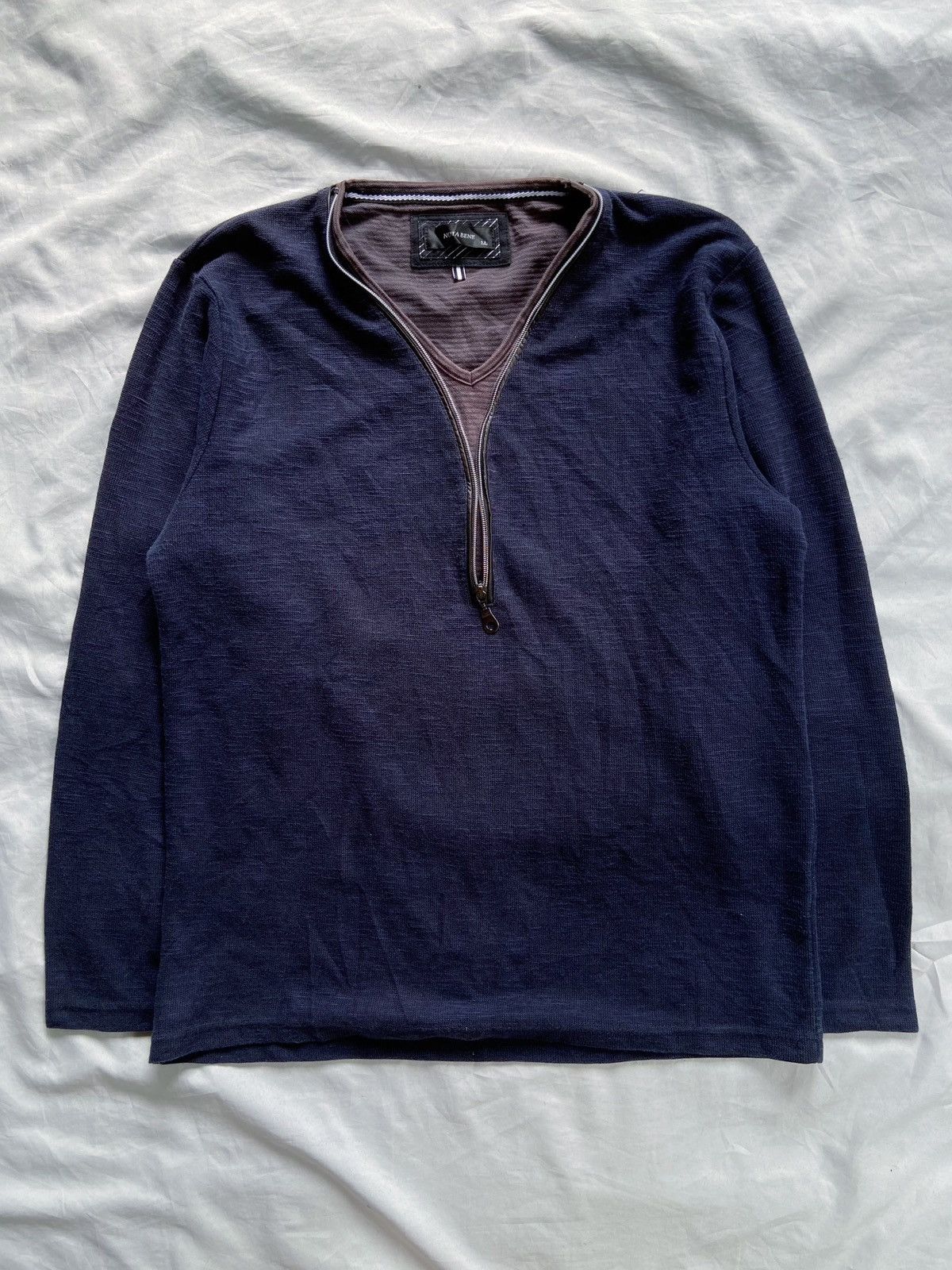 Japanese Brand NOTA BENE DOUBLE LAYER ZIP LONG SLEEVE Size US L / EU 52-54 / 3 - 1 Thumbnail