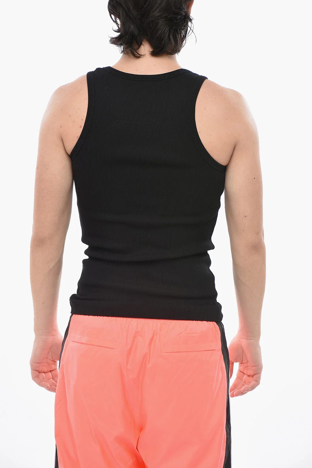 Givenchy og1mm0326 Ribbed Stretch Cotton Tank Top in Black Size US XS / EU 42 / 0 - 2 Thumbnail