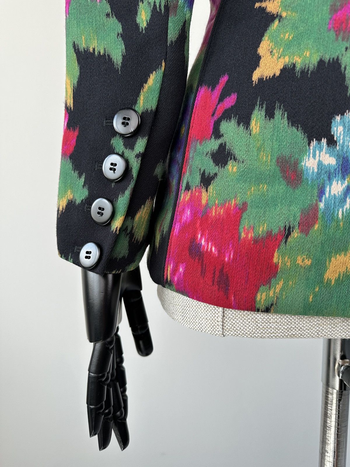 Escada Vintage ESCADA Margaretha Ley Floral Wool Blazer Jacket Size XS / US 0-2 / IT 36-38 - 14 Thumbnail