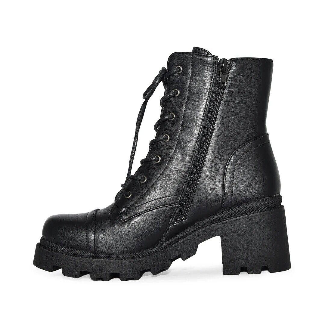 Designer Black Combat Boots Wild Diva Dolls Kill Size 6 Size US 6 / IT 36 - 2 Thumbnail