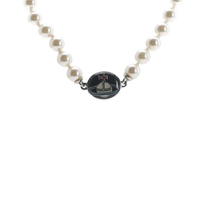 Vivienne Westwood Vivienne Westwood Loelia Pearl Ceramic Necklace Size ONE SIZE - 8 Thumbnail