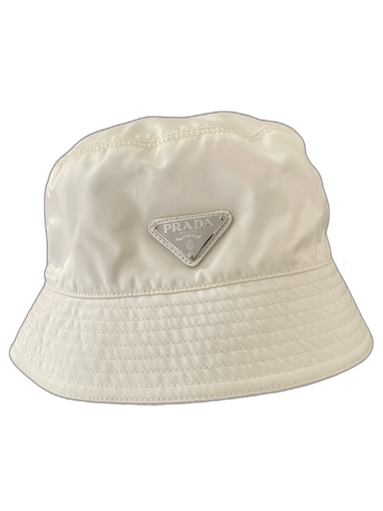 Prada Prada White Bucket Hat in Excellent Condition Size ONE SIZE - 1 Thumbnail