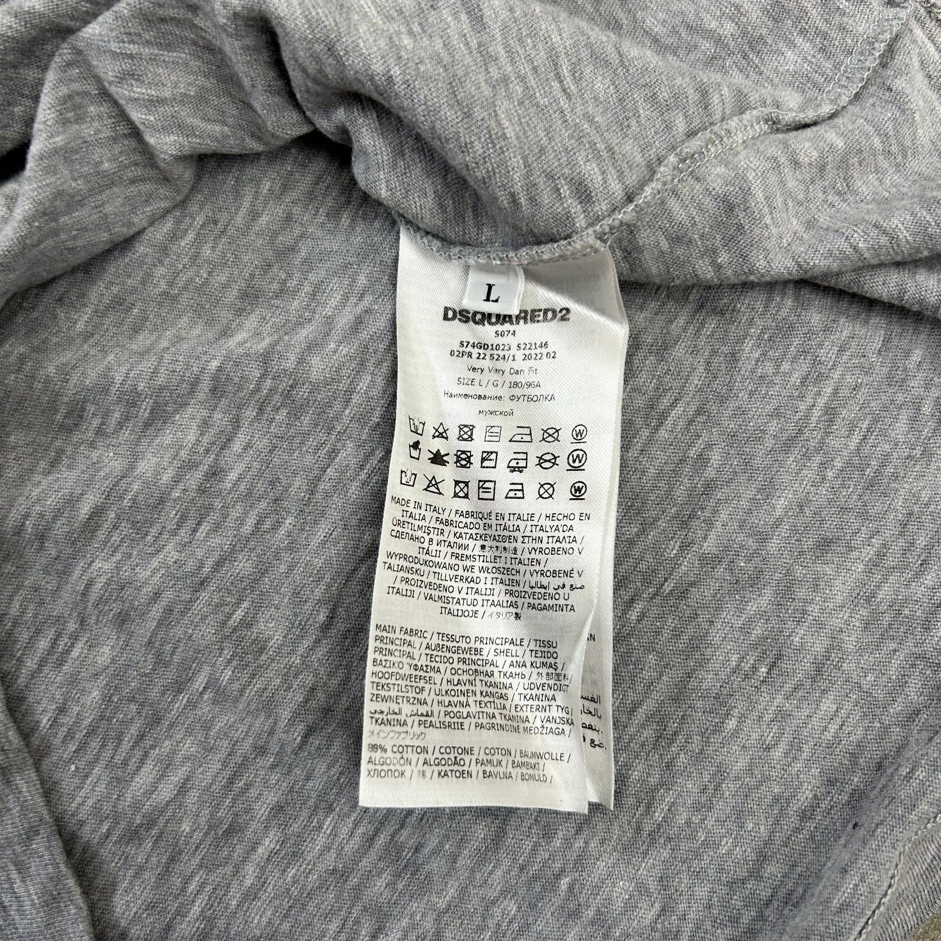 Dsquared2 Dsquared2 2010s Graphic Grey T-Shirt Size US L / EU 52-54 / 3 - 5 Thumbnail