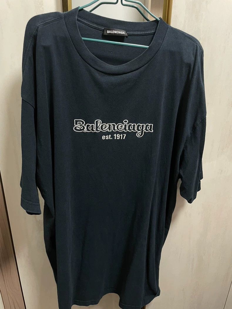Balenciaga Balenciaga Embroidered Logo Short Sleeve Tee - dmc Size US XXS / EU 40 - 1 Thumbnail