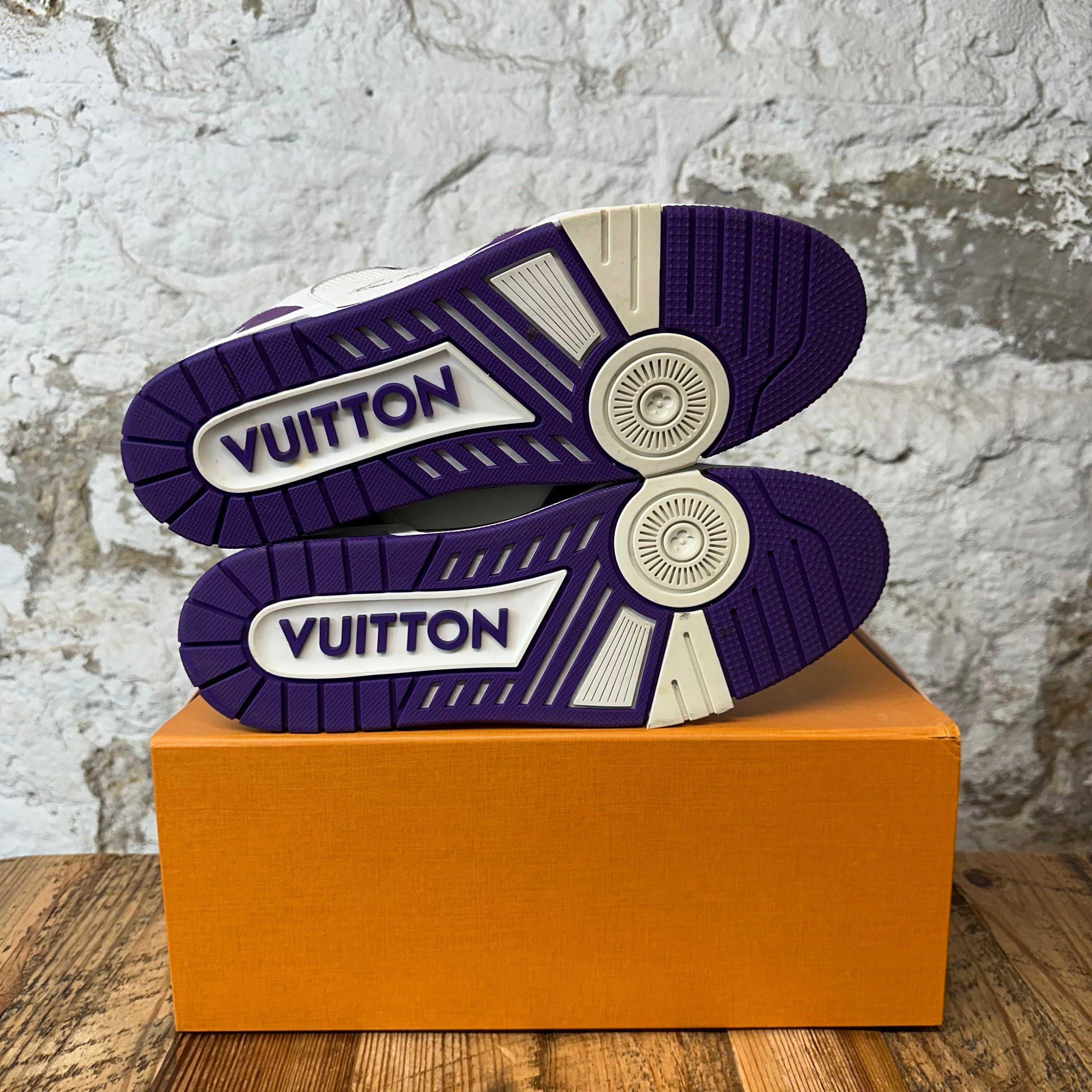 Louis Vuitton Louis Vuitton Purple White Strap Trainer Sneaker Sz 11.5 (10 Size US 11.5 / EU 44-45 - 5 Thumbnail