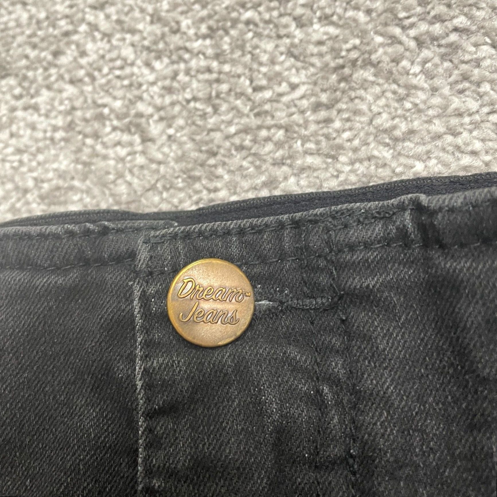 Vintage DREAM Jeans Denim Womens 10 Black Straight Leg High Rise 30x29 Dark Wash Casual Pants City USA Mens? Size 32" / US 10 / IT 46 - 3 Thumbnail