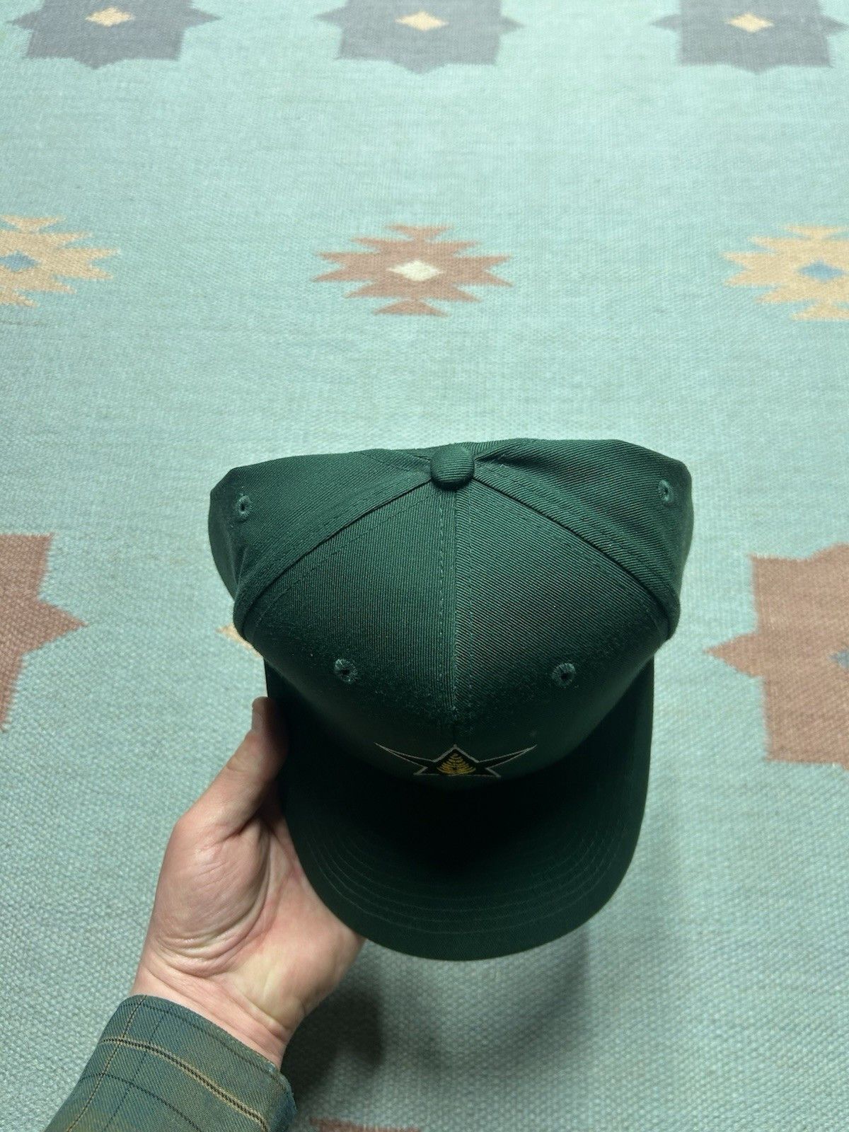 Vintage Vintage SnapBack hat Star corn logo farm feed forest green Size ONE SIZE - 3 Thumbnail