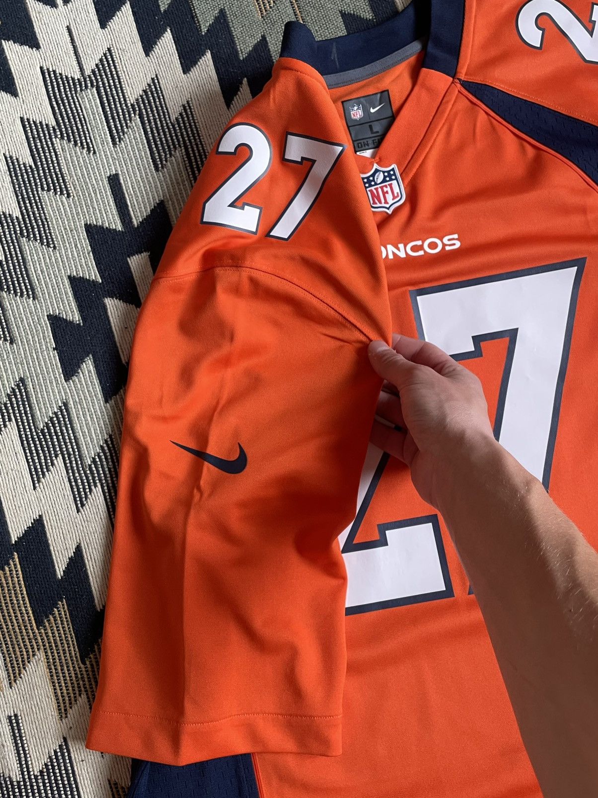 NFL × Nike Vintage Nike NFL Broncos #27 Casey Jersey Size US L / EU 52-54 / 3 - 6 Thumbnail