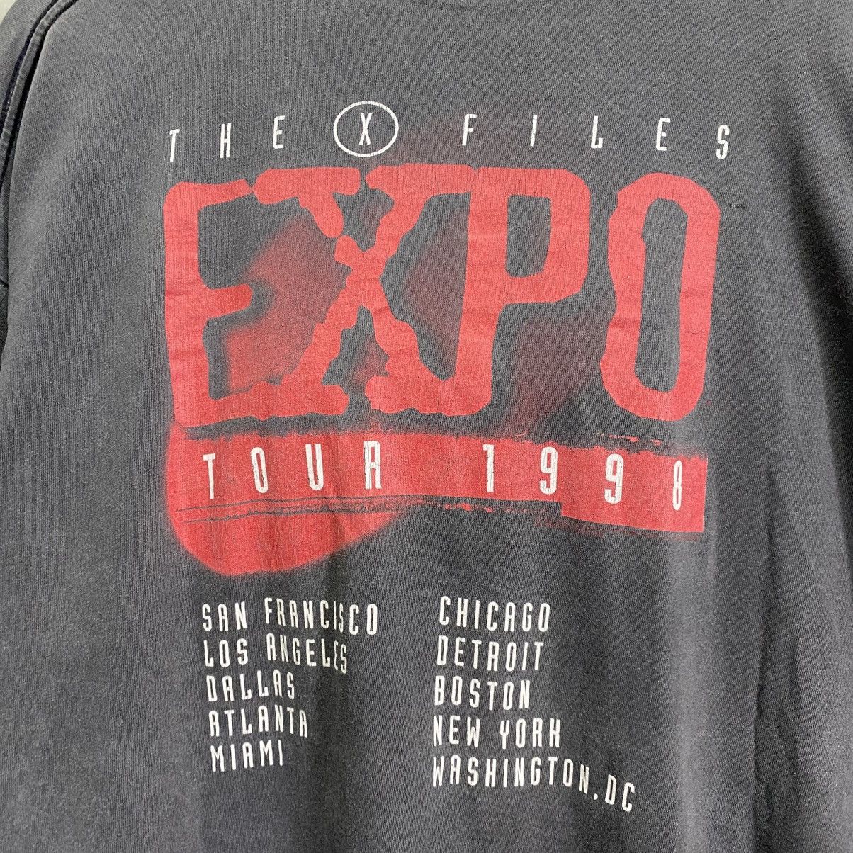 Vintage Vintage 90s The X-Files Expo Tour 1998 T-Shirt Washed Black Size US XL / EU 56 / 4 - 5 Thumbnail