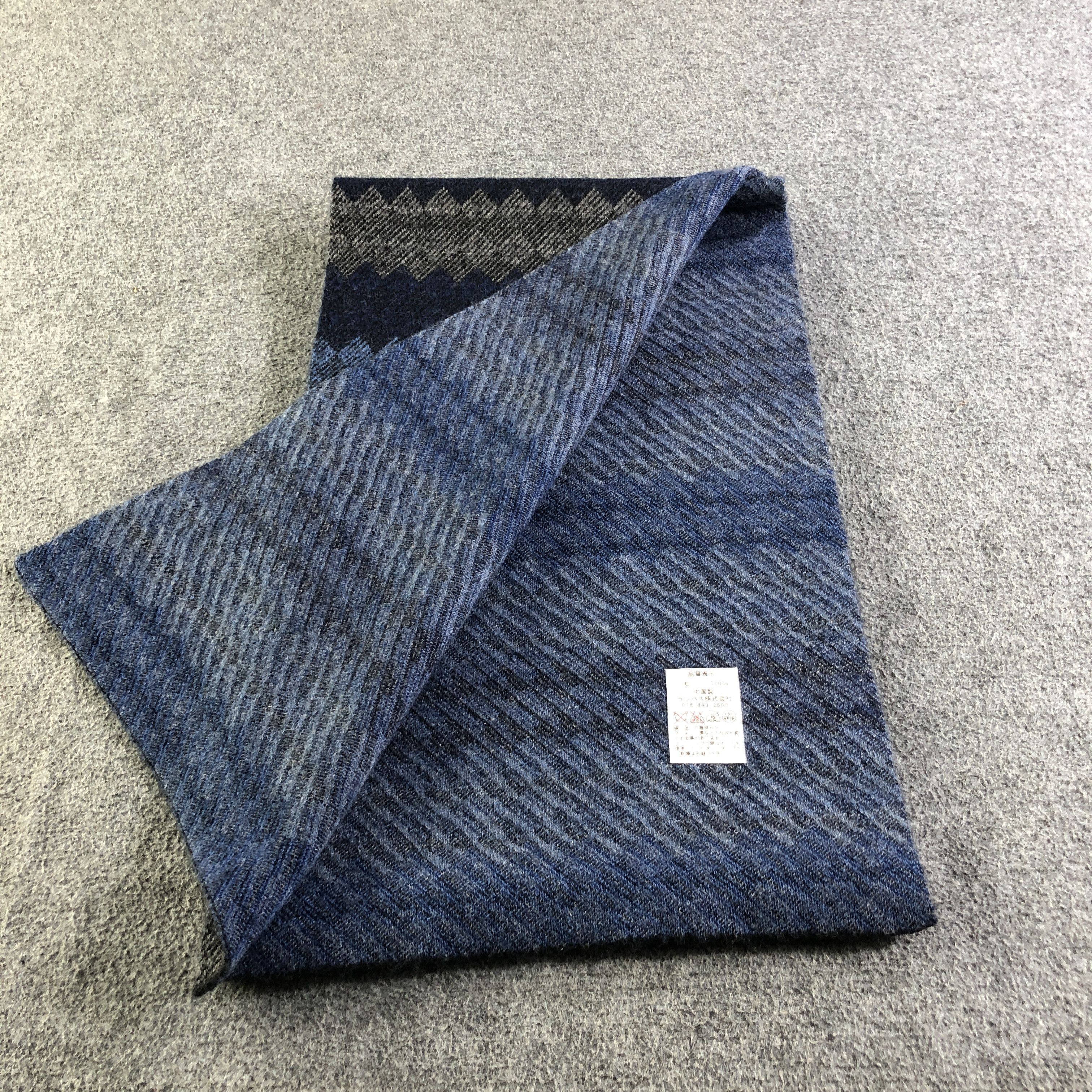 Hiroko Koshino Homme Hiroko Koshino Wool Scarf Muffler V2755 Size ONE SIZE - 6 Thumbnail