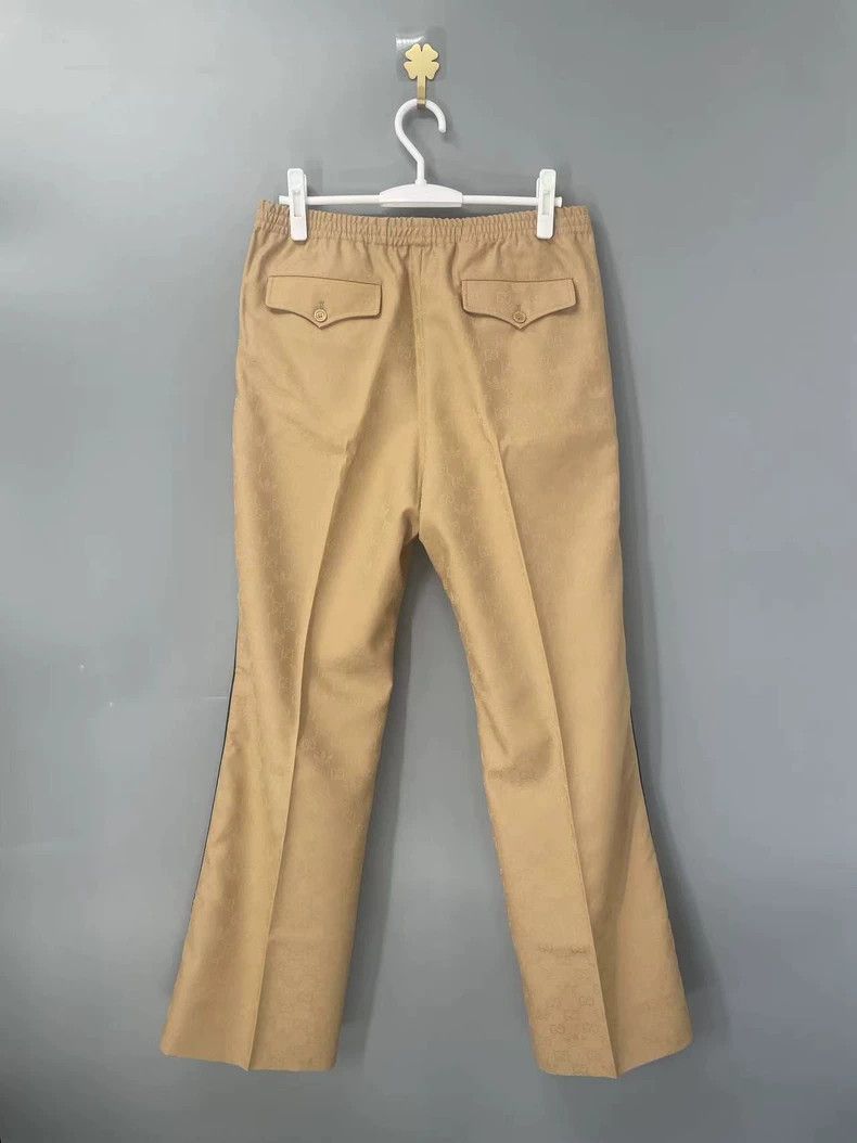 Gucci Gucci Adidas full logo golden brown men's trousers 2502-Nex Size 46R - 2 Thumbnail